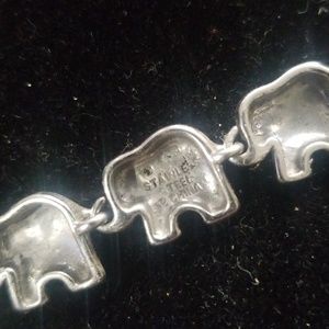 Stainless steel elephant bracelet